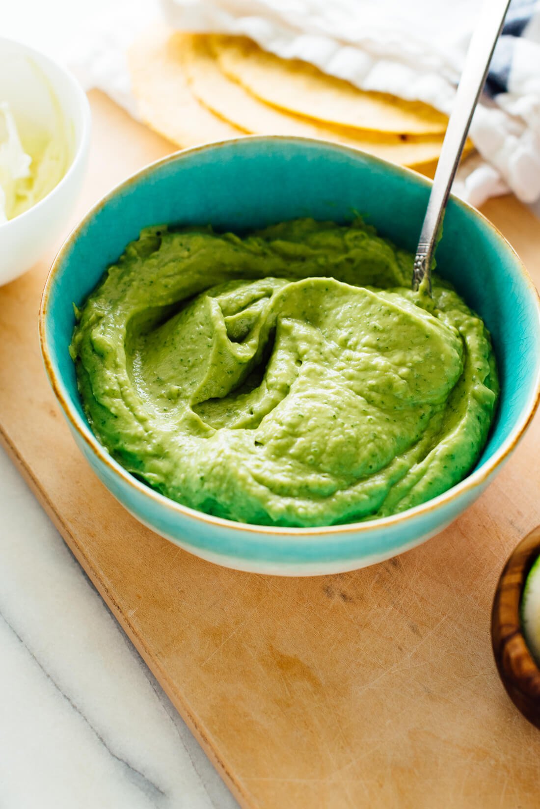 Mash avocado on toast with a pinch of salt