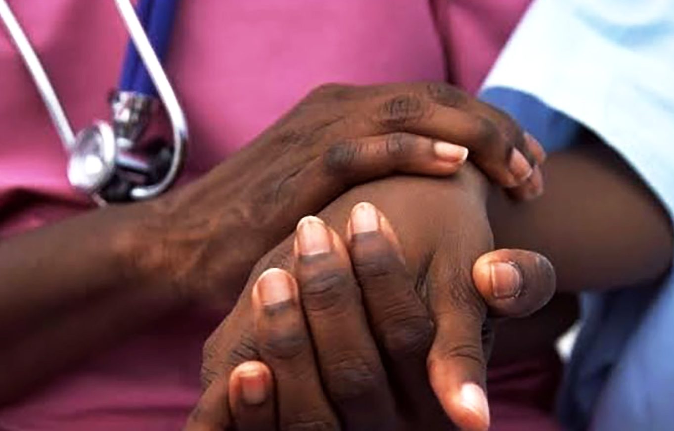 Nurse talking with patient